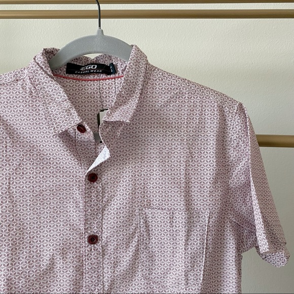 EGO Burgundy Printed Button-Up - Picture 2 of 4